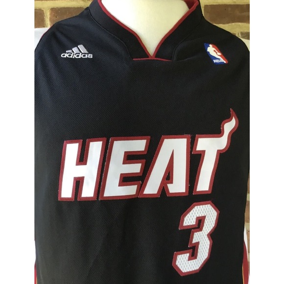 Adidas Miami Heat Dwyane Wade Stitched Jersey Youth Size Large - Picture 6 of 8